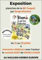 Toupoil, la BD-Nature / Exposition, signature & rencontre au magasin Biocoop Kerbio Europe à BREST (29), du 15 au 23 juillet 2022