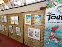 Exposition de planches originales autour deToupoil, la BD-Nature des enfants, au festival « La BD est dans le pré / Photos
