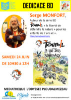 Partez en livre avec Toupoil, la BD-Nature des enfants, à la Médiathèque de Ploudalmézeau (29), le 24 juin 2023.