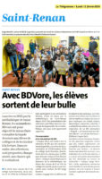 Dans le cadres du prix BDVore 2024, l’auteur de Toupoil est intervenu auprès des collégiens de Saint-Renan (29).